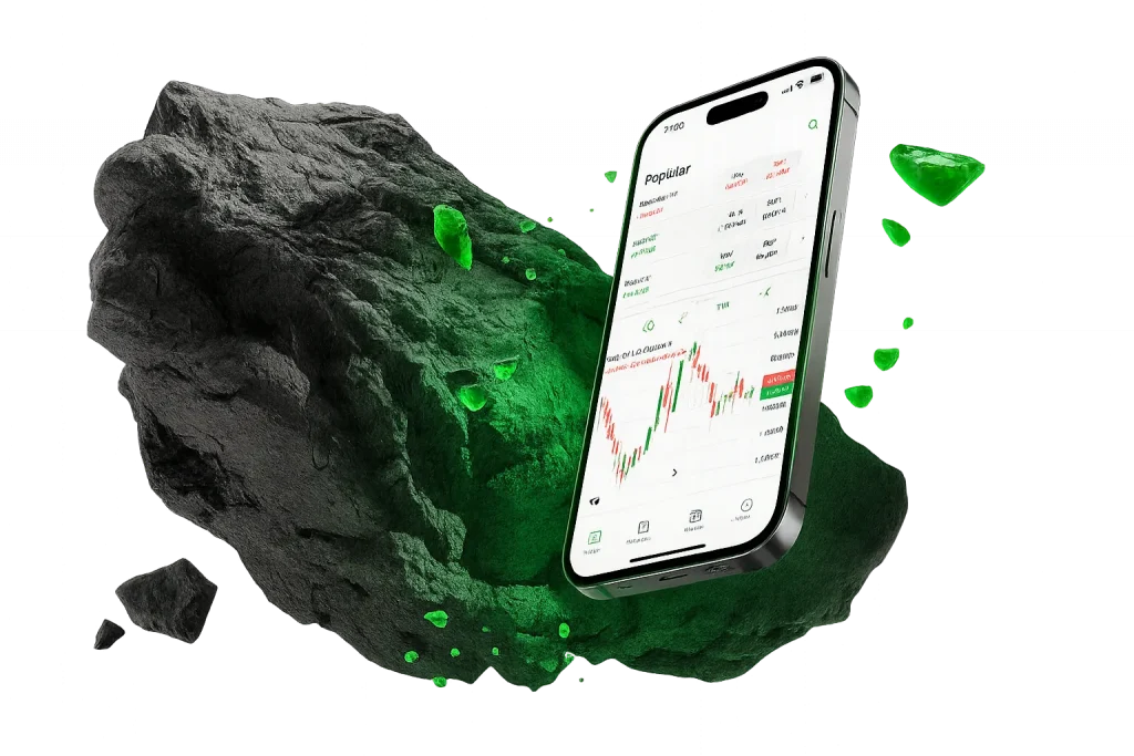 แอปเทรด FBS บนสมาร์ทโฟนพร้อมกราฟราคาและข้อมูลตลาด